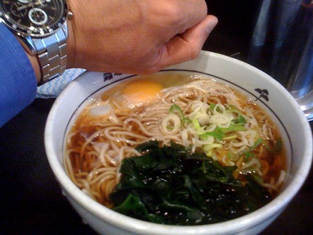 父の日のかけそばwith玉子