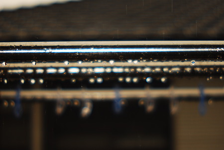 Laundry pole and drops of rain.1