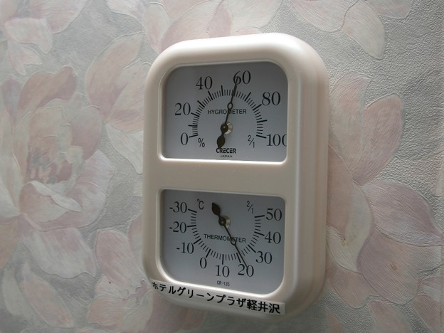 Photos: 027 赤ちゃんプラン専用ルームの温室度計 by ホテルグリーンプラザ軽井沢