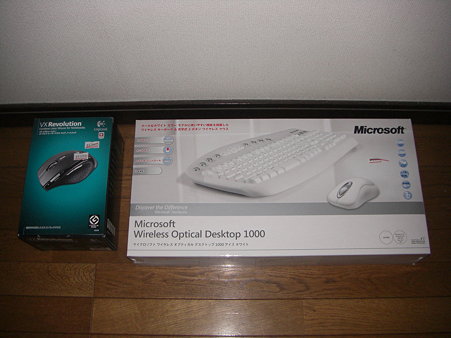 Logicool VX-R & Microsoft Wireless Optical Desktop 1000