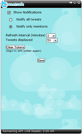 Operaウィジェット:Tweet Safe