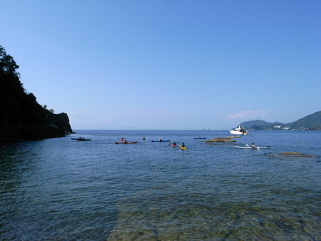 萩谷海岸の海