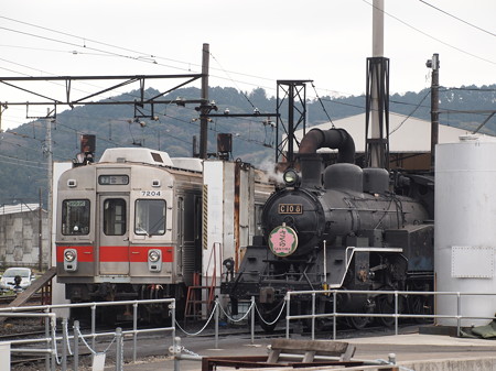 C10と東急7200系 新金谷駅