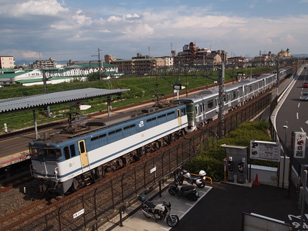 EF65 メトロ13000系甲種輸送 東海道本線向日町~桂川