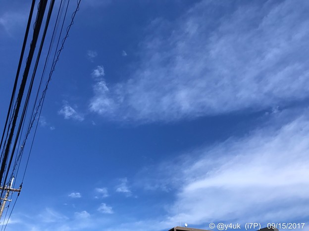秋晴れのした電線を辿って～autumn sky～[iPhone8/8Plus予約開始日]