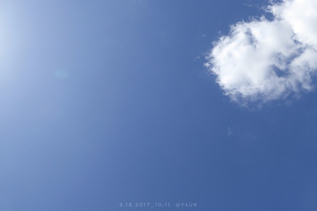 10:11台風一過の青空 ～久しぶり典型～blue sky only am
