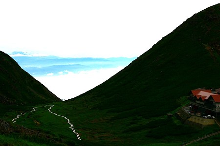 乗鞍　富士見岳山頂から　　雲海