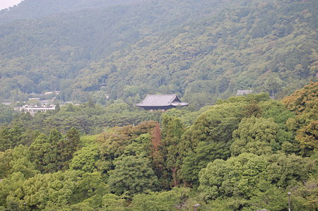Westin都ホテル京都からの眺め　南禅寺