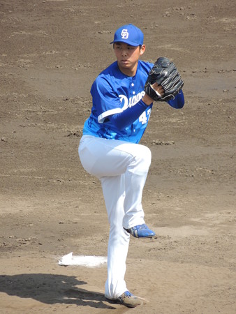 笠原祥太郎投手。