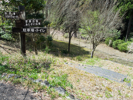 智者の丘公園 あじさい広場への分岐