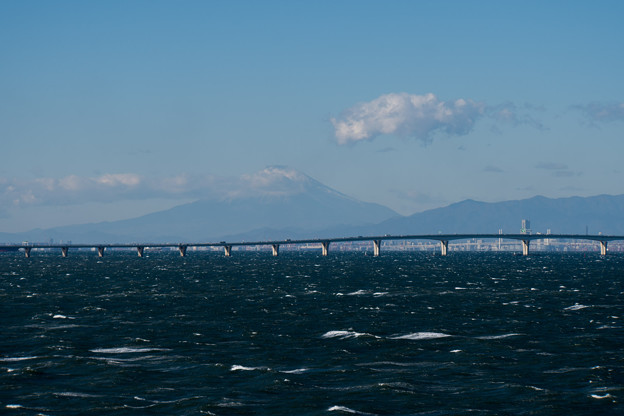 袖ヶ浦海浜公園【アクアラインと富士山】