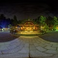 森町　小国神社 夜景 360度パノラマ写真