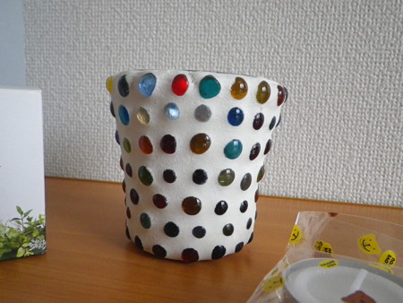 ガラス玉 キャンドルフォルダー