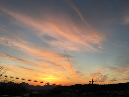 変な飛行機雲だね