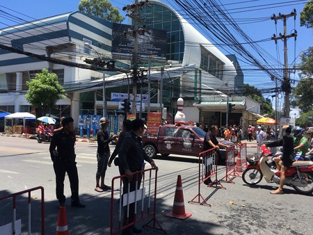 センター通りも通交止め