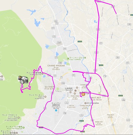 今日の走行ルート