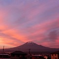 5月7日富士宮市からの夕方富士山～ 綺麗な夕焼けでした(^ ^)