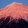 1月13日富士宮からの夕方富士山～ 今日はピンク！