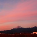 1月16日沼津市原からの夕方富士山～ 焼けたね！