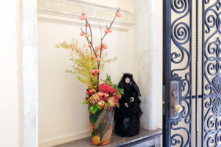 2017.10.30 ベーリック・ホール Halloweenの玄関 生花