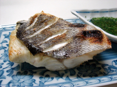 すずきの塩焼きと大葉酢 Mikageマダムの夕食レシピ