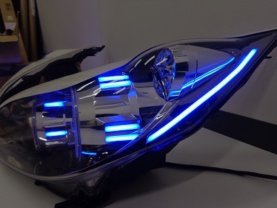 ステップワゴン　ヘッドライト加工　サイドマーカー加工