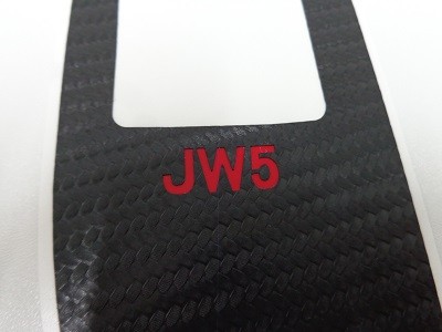 Ｓ６６０専用　傷防止シート　給油口レバーパネル　JW5ロゴ