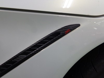 S６６０専用カーボンシート　フェンダーダクト左右２点　ＪＷ５ロゴ