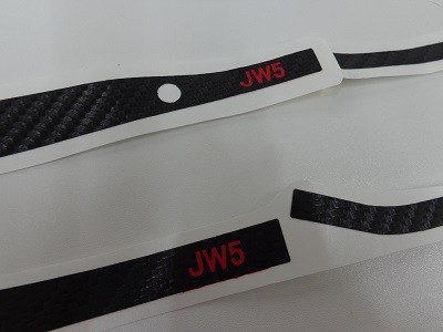 S６６０専用カーボンシート　ワイパー左右６点　ＪＷ５ロゴ