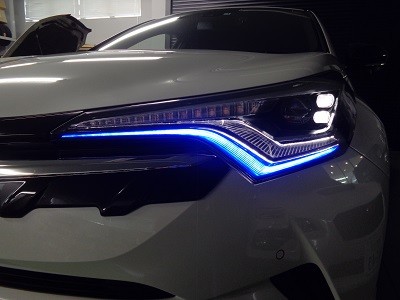 Ｃ－ＨＲ　ヘッドライトフィルム　クリアブルー