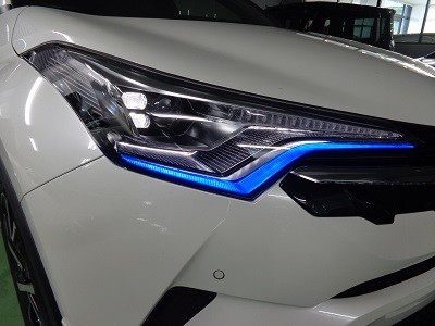 Ｃ－ＨＲ　ヘッドライトフィルム　クリアブルー