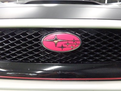 WRX STI VAB　チェリーレッドシート加工　フロント