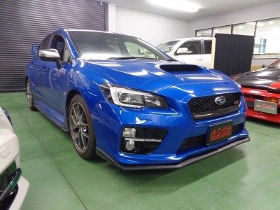 WRX STI VAB　ドアハンドルカーボンシート施工