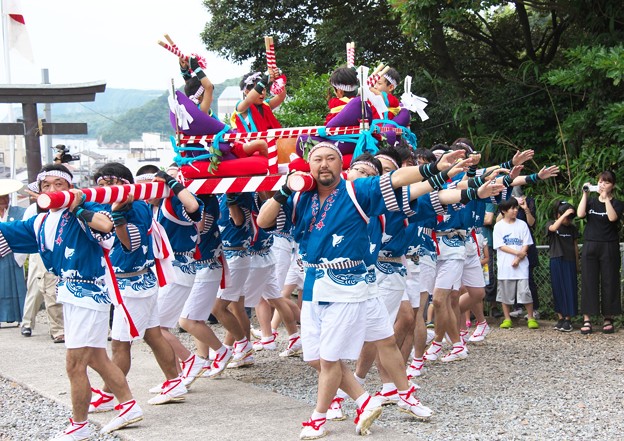 御崎神社祭り(4)だんじり舞い h29,7,28