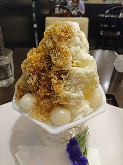黒蜜白玉ミルクかき氷