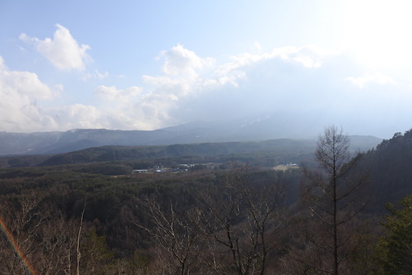 木曽の御嶽山は雲の中
