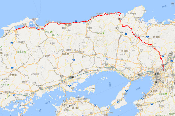 最終日は約393kmの旅