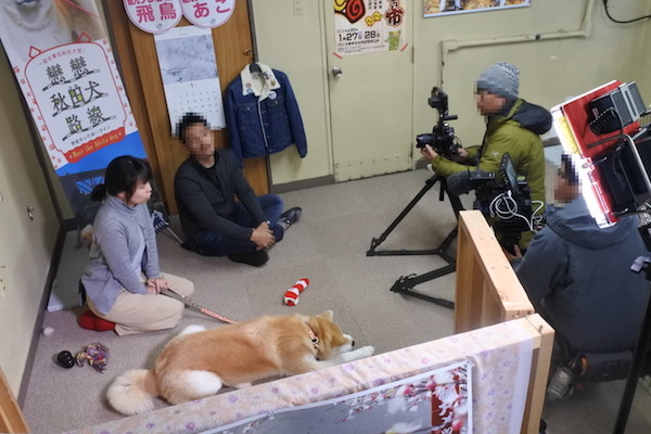 台湾のテレビ局がロケに来ていました。 東北６県を紹介するのだそうです。