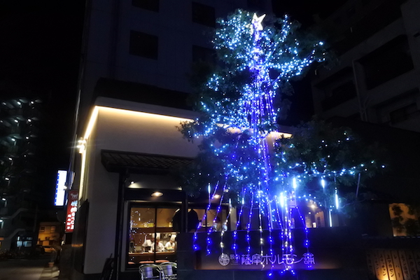 電飾が綺麗な駅前のお店、いい雰囲気ですが何屋さんだろう？